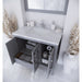 Laviva Mediterraneo 36" Grey Bathroom Vanity with White Carrara Marble Countertop 313MKSH-36G-WC