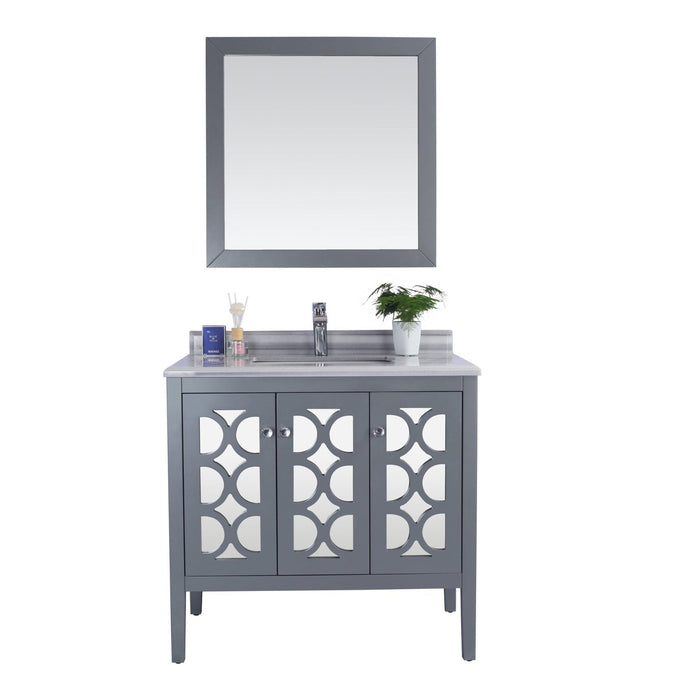 Laviva Mediterraneo 36″ Grey Bathroom Vanity with White 36″ size