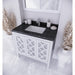 Laviva Mediterraneo 36" White Bathroom Vanity with Black Wood Marble Countertop 313MKSH-36W-BW