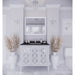 Laviva Mediterraneo 36" White Bathroom Vanity with Black Wood Marble Countertop 313MKSH-36W-BW