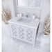 Laviva Mediterraneo 36" White Bathroom Vanity with Matte White VIVA Stone Solid Surface Countertop 313MKSH-36W-MW