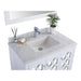 Laviva Mediterraneo 36" White Bathroom Vanity with White Carrara Marble Countertop 313MKSH-36W-WC