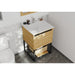 Laviva Alto 24" California White Oak Bathroom Vanity with White Quartz Countertop 313SMR-24CO-WQ