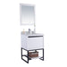Laviva Alto 24" White Bathroom Vanity with White Carrara Marble Countertop 313SMR-24W-WC