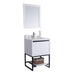 Laviva Alto 24" White Bathroom Vanity with White Quartz Countertop 313SMR-24W-WQ