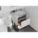 Laviva Alto 24" White Bathroom Vanity with White Stripes Marble Countertop 313SMR-24W-WS
