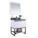 Laviva Alto 30" White Bathroom Vanity with Black Wood Marble Countertop 313SMR-30W-BW