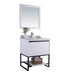 Laviva Alto 30" White Bathroom Vanity with White Carrara Marble Countertop 313SMR-30W-WC