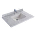 Laviva Forever 36" Single Hole White Carrara Marble Countertop with Rectangular Ceramic Sink 313SQ1H-36-WC