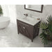 Laviva Forever 36" Single Hole White Carrara Marble Countertop with Rectangular Ceramic Sink 313SQ1H-36-WC