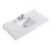 Laviva Forever 48" Single Hole White Carrara Marble Countertop with Rectangular Ceramic Sink 313SQ1H-48-WC