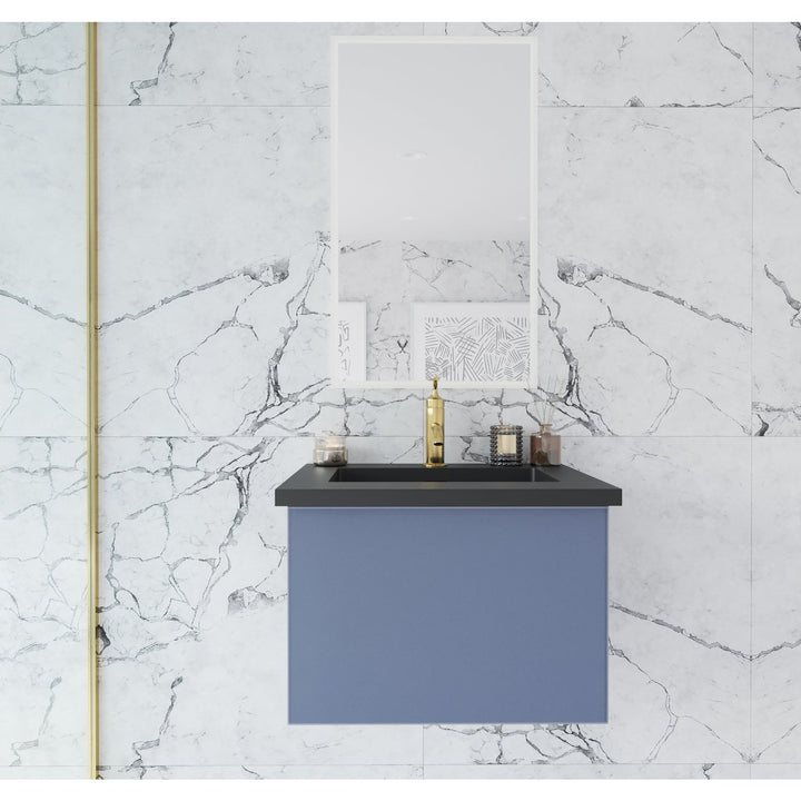 Laviva Vitri 24″ Nautical Blue Wall Hung Bathroom Vanity