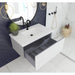 Laviva Vitri 36" Cloud White Bathroom Vanity with VIVA Stone Matte White Solid Surface Countertop 313VTR-36CW-MW
