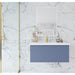 Laviva Vitri 36" Nautical Blue Bathroom Vanity with VIVA Stone Matte White Solid Surface Countertop 313VTR-36NB-MW