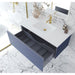 Laviva Vitri 42" Nautical Blue Bathroom Vanity with VIVA Stone Matte White Solid Surface Countertop 313VTR-42NB-MW