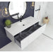 Laviva Vitri 54" Cloud White Bathroom Vanity with VIVA Stone Matte White Solid Surface Countertop 313VTR-54CW-MW