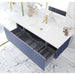 Laviva Vitri 54" Nautical Blue Bathroom Vanity with VIVA Stone Matte White Solid Surface Countertop 313VTR-54NB-MW
