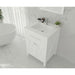 Laviva Wimbledon 24" White Bathroom Vanity with Matte White VIVA Stone Solid Surface Countertop 313YG319-24W-MW