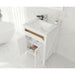 Laviva Wimbledon 24" White Bathroom Vanity with Matte White VIVA Stone Solid Surface Countertop 313YG319-24W-MW