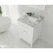 Laviva Wimbledon 24" White Bathroom Vanity with White Stripes Marble Countertop 313YG319-24W-WS