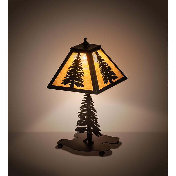 Meyda 15" High Tall Pines Mini Lamp