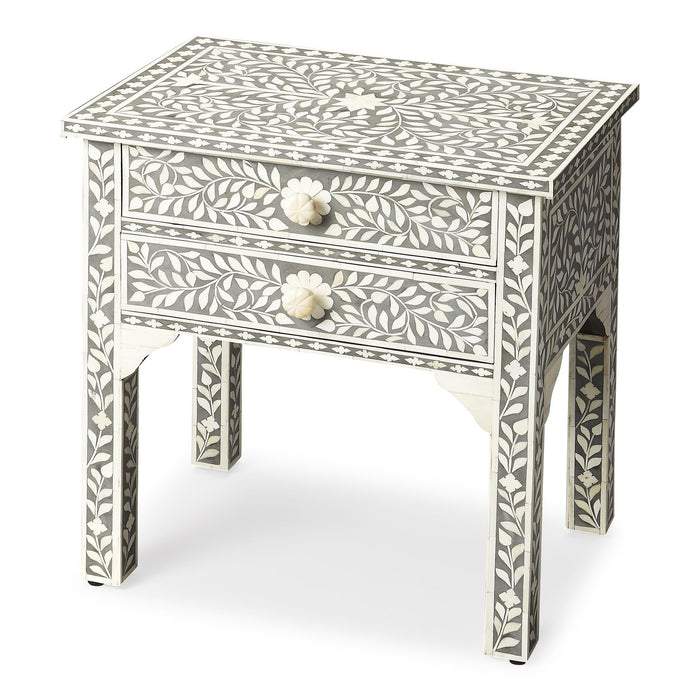 Butler Specialty Company Vivienne Bone Inlay Side Table, Gray 3215070