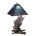 Meyda 21"H Mission Leaping Bass Table Lamp
