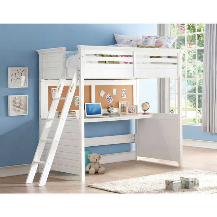 Acme Furniture Lacey Twin Loft Bed in White Finish 37670