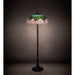 Meyda 62" Tiffany Pink Cabbage Rose Floor Lamp