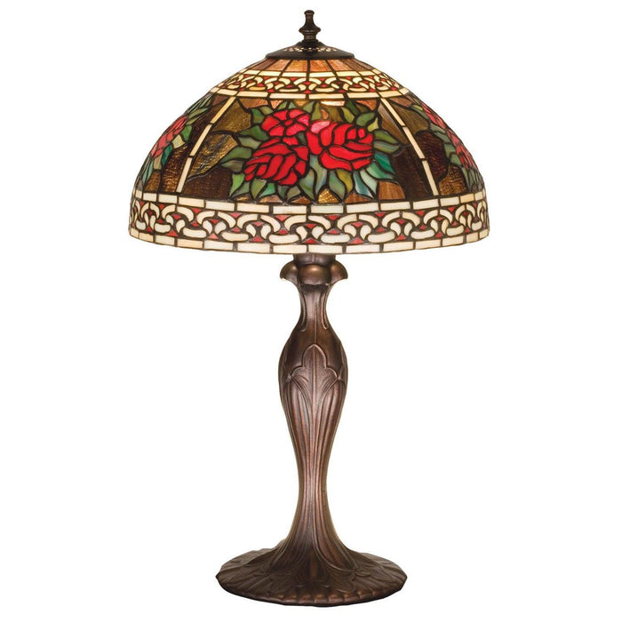 Meyda 22.5"H Roses & Scrolls Table Lamp