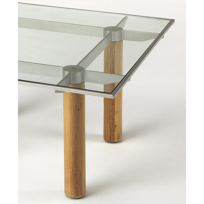 Butler Specialty Company Cirrus Glass & Metal Coffee Table, Multi-Color 3782140