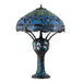 Meyda 33" High Tiffany Blue Hanginghead Dragonfly Table Lamp