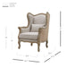 New Pacific Direct Guinevere Burlap Wing Arm Chair 3900010-LSB