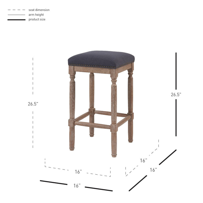 New Pacific Direct Ernie Fabric Counter Stool, Set of 2 3900052-393