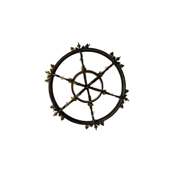 Meyda 72" Wide Candle Tobacco Santino 24 Light Chandelier