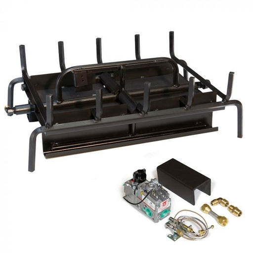 Grand Canyon 3BRN-ST-MVK-GCRK Indoor Double Sided 3 Burner System with Millivolt and Remote System, 18-Inch, Natural Gas