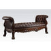 Acme Furniture Dresden Bench in Cherry PU & Cherry Oak Finish 96486