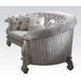 Acme Furniture Versailles Sofa W/5 Pillows in Ivory Fabric & Bone White Finish 52085