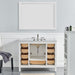 Eviva Hampton 36" x 18" Transitional Bathroom Vanity in Gray or White Finish with White Carrara Countertop and Undermount Porcelain Sink