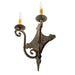 Meyda 12" Wide Candle Bronze Angelique 2 Light Wall Sconce