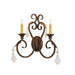 Meyda 19" Wide Candle Stained Josephine 2 Light Wall Sconce