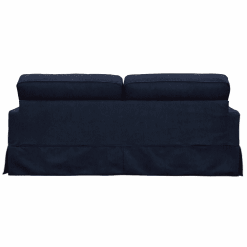 Sunset Trading Americana Box Cushion Slipcovered Sofa | Stain Resistant Performance Fabric | Navy Blue SU-108500-391049