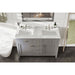 Eviva Totti Artemis 44" Transitional Double Sink Bathroom Vanity in White or Gray Finish with White Carrara Style Man-Made Stone Countertop and Undermount Porcelain Sinks
