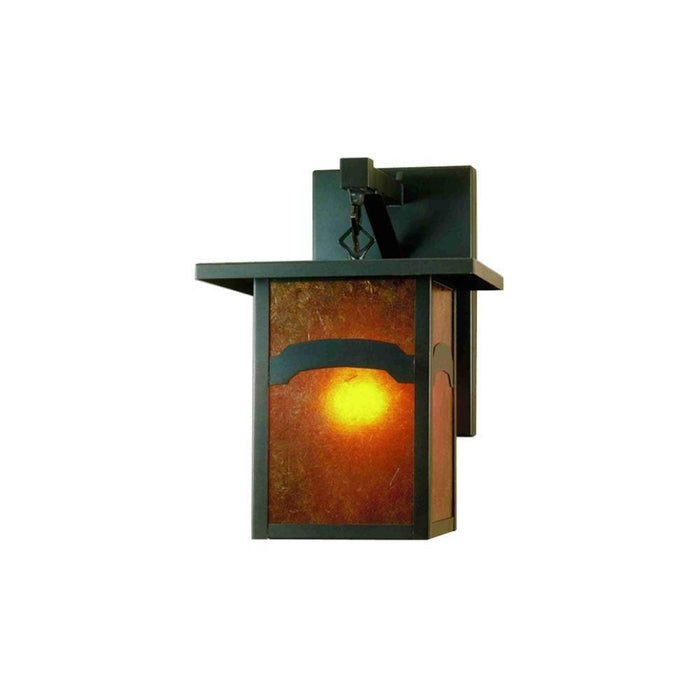 Meyda 9"Wide Amber Hyde Park Mountain View Straight Arm Wall Sconce