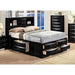 Acme Furniture Ireland Queen Bed W/Storage in Black Finish 21610Q