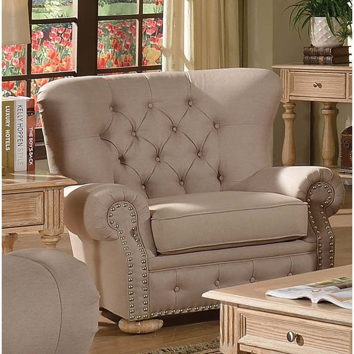 Acme Furniture Shantoria Chair in Beige Linen 51307