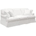 Sunset Trading Horizon 2 Piece Slipcovered Living Room Set | Sofa Loveseat | Washable Stain Resistant White Performance Fabric | Dog Cat Pet and Kid Friendly Furniture SU-1176-81-0010