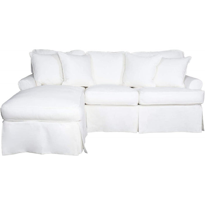 Sunset Trading Horizon Slipcovered Sleeper Sofa with Reversible Chaise| Light Gray  SU-117678-220591
