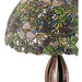 Meyda 30" High Tiffany Green Trillium & Violet Table Lamp