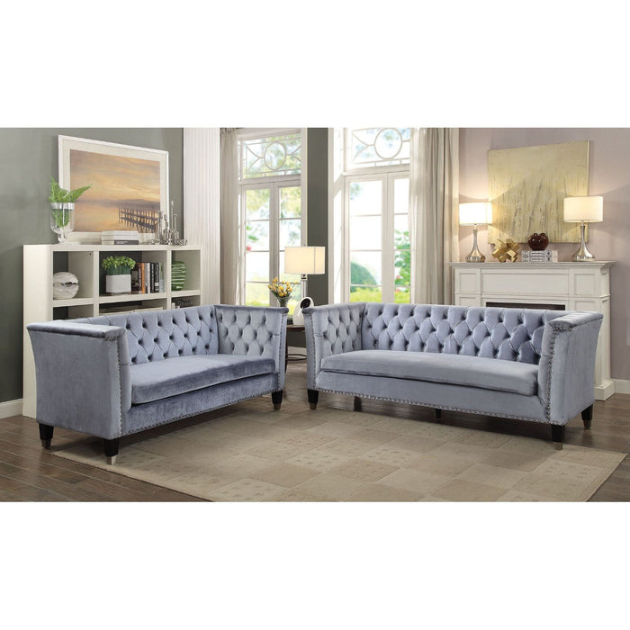 Acme Furniture Honor Sofa in Cadet Gray Velvet 52785
